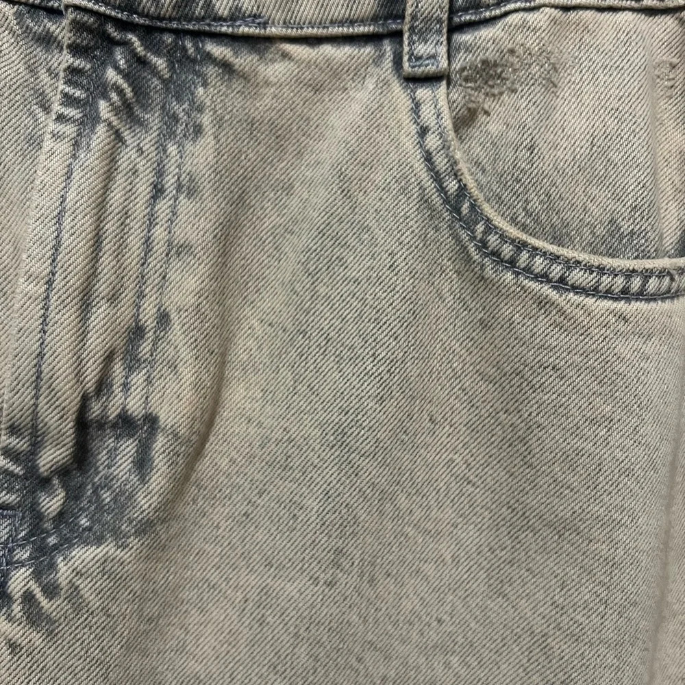 Zara Women's Overdyed Frayed Denim Mid Rise A-line Midi Skirt Size M - Picture 5 of 7